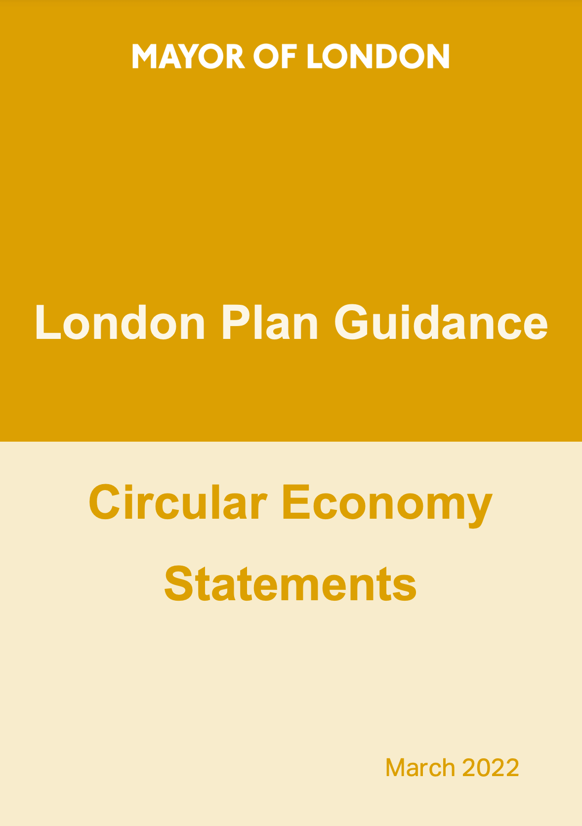 Circular Economy Statement Guidance Report